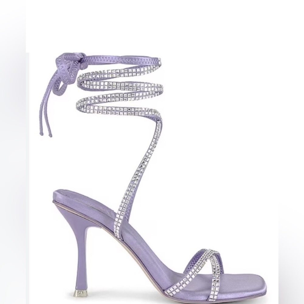 NWOT Jeffery Campbell Free People Gatsby Colorful Rhinestone Lilac Heels